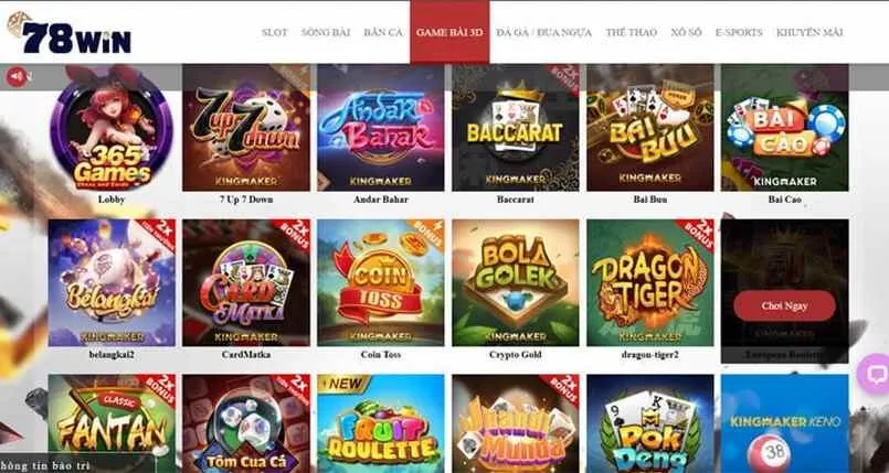 Đánh giá 78win: Tất tần tật thông tin về nhà cái tại đây 2 Cung cấp đa dạng các siêu phẩm game
