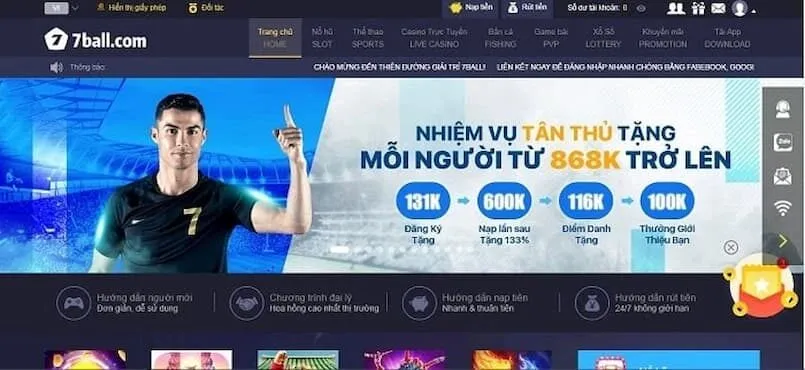 Review 7ball - Nhà cái đa dạng các dịch vụ cá cược 1 Ở 7ball, cá cược bóng đá là ấn tượng nhất.