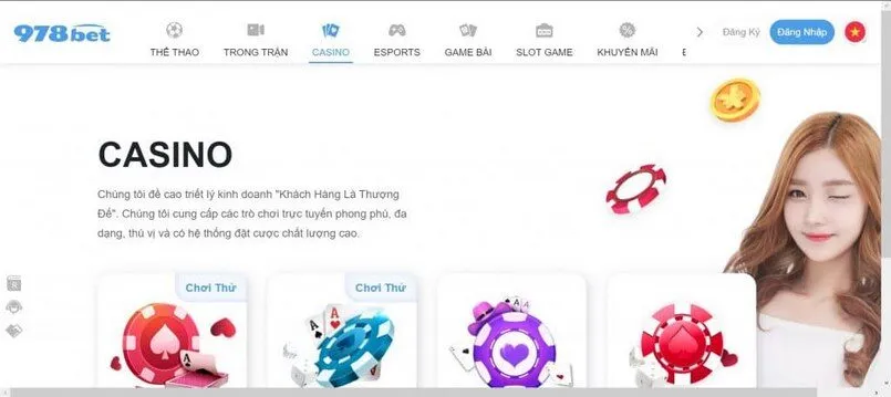 Đẳng cấp sòng bài 978bet – sảnh cược không giới hạn năm 2024 3 Casino đổi thưởng hấp dẫn