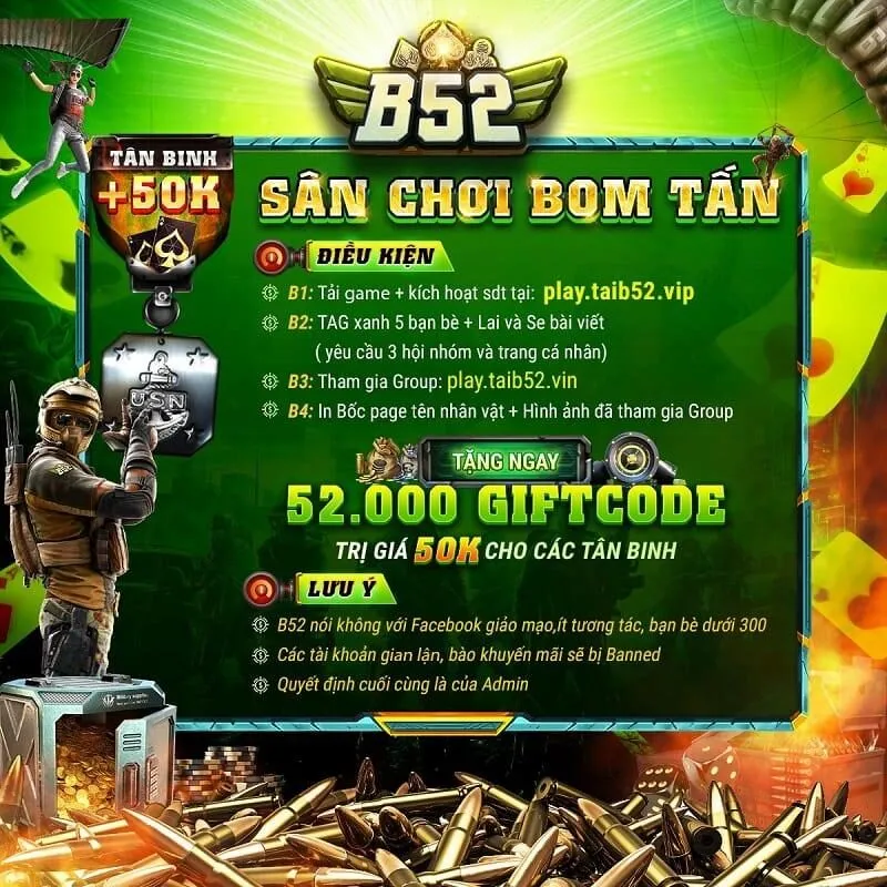 B52 - Bom tấn game bài, đẳng cấp hàng đầu 4 Những chương trình khuyến mãi hấp dẫn tại B52