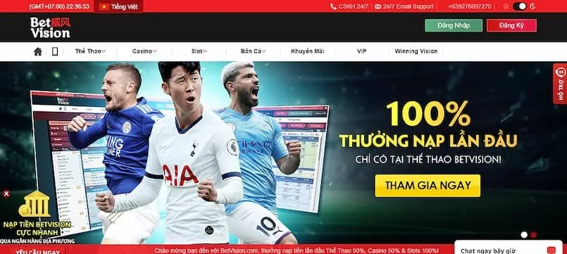 Betvision: Tổng quan về sân chơi cá cược hot nhất thị trường 3 Giao diện đẹp mắt