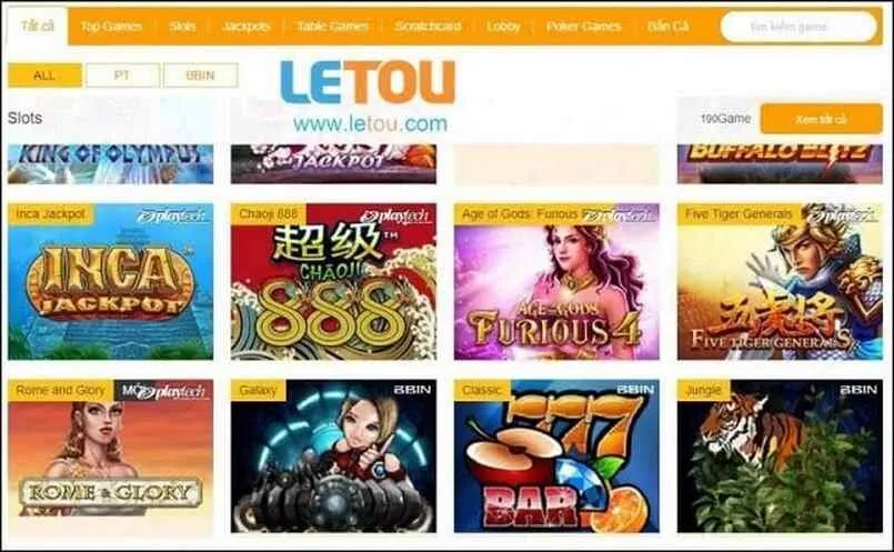Giới thiệu Letou - Nhà cái cá cược lão làng giàu danh tiếng 2 Vô vàn các trò chơi giải trí thịnh hành chỉ có tại Letou