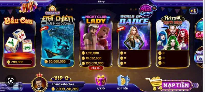Giới Thiệu Chi Tiết Cổng Game Rik VIP 3 Một số thể loại game đang có mặt tại cổng game Rik VIP
