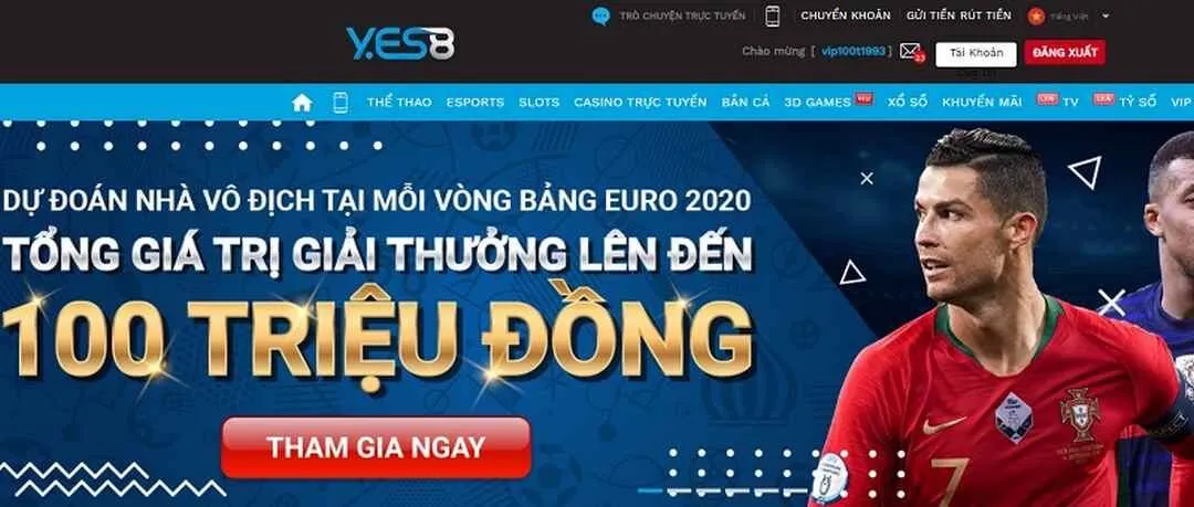 YES8VN - Trải nghiệm thế giới giải trí khủng hàng đầu 2 Cá cược thể thao
