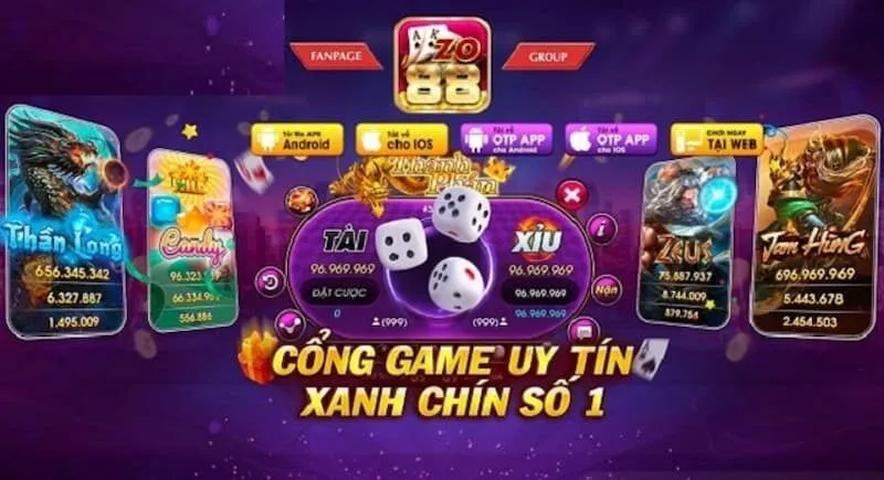 Zo88 có đa dạng trò chơi với nhiều tựa game hấp dẫn